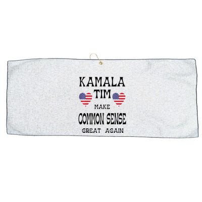 Kamala And Tim Make Common Sense Great Again Premium Large Microfiber Waffle Golf Towel