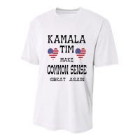 Kamala And Tim Make Common Sense Great Again Premium Youth Performance Sprint T-Shirt