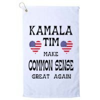 Kamala And Tim Make Common Sense Great Again Premium Golf Towel