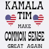 Kamala And Tim Make Common Sense Great Again Premium Short Acrylic Beanie