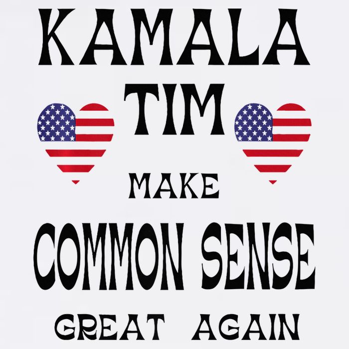 Kamala And Tim Make Common Sense Great Again Premium Short Acrylic Beanie