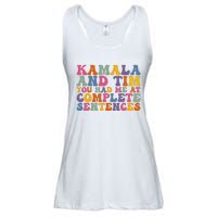 Kamala And Tim You Had Me At Complete Sentences Retro Groovy Ladies Essential Flowy Tank