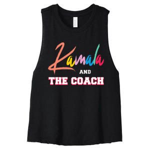 Kamala And The Coach  Childless Cat Ladies Women's Racerback Cropped Tank