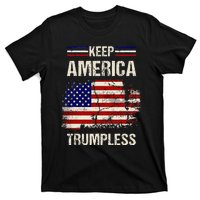 Keep America Trumpless America Flag Retro Patriotic T-Shirt