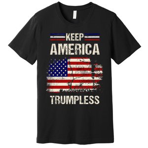 Keep America Trumpless America Flag Retro Patriotic Premium T-Shirt