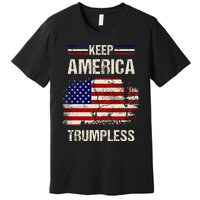 Keep America Trumpless America Flag Retro Patriotic Premium T-Shirt