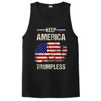 Keep America Trumpless America Flag Retro Patriotic PosiCharge Competitor Tank