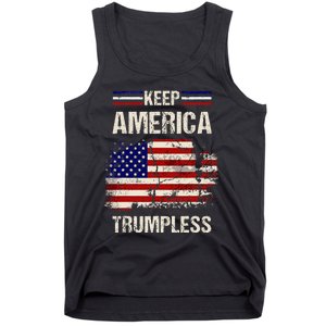 Keep America Trumpless America Flag Retro Patriotic Tank Top