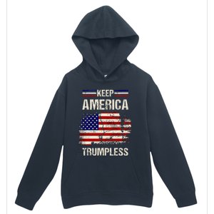 Keep America Trumpless America Flag Retro Patriotic Urban Pullover Hoodie