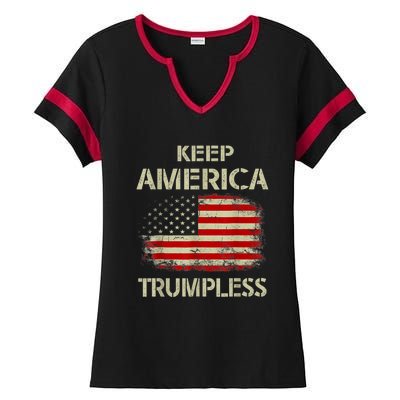 Keep America Trumpless Ladies Halftime Notch Neck Tee