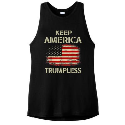 Keep America Trumpless Ladies PosiCharge Tri-Blend Wicking Tank