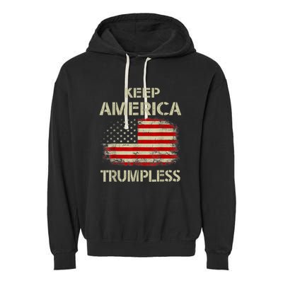 Keep America Trumpless Garment-Dyed Fleece Hoodie