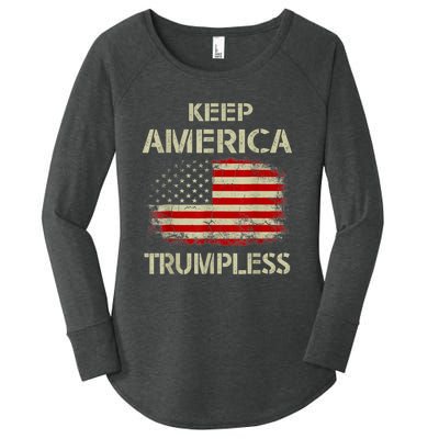 Keep America Trumpless Women's Perfect Tri Tunic Long Sleeve Shirt