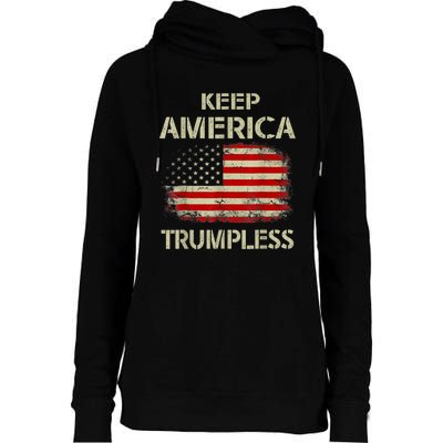 Keep America Trumpless Womens Funnel Neck Pullover Hood