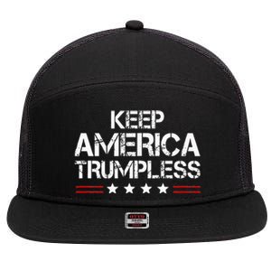 Keep America Trumpless Funny Anti Trump 7 Panel Mesh Trucker Snapback Hat