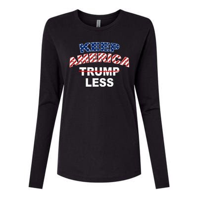 Keep America Trump Less Womens Cotton Relaxed Long Sleeve T-Shirt