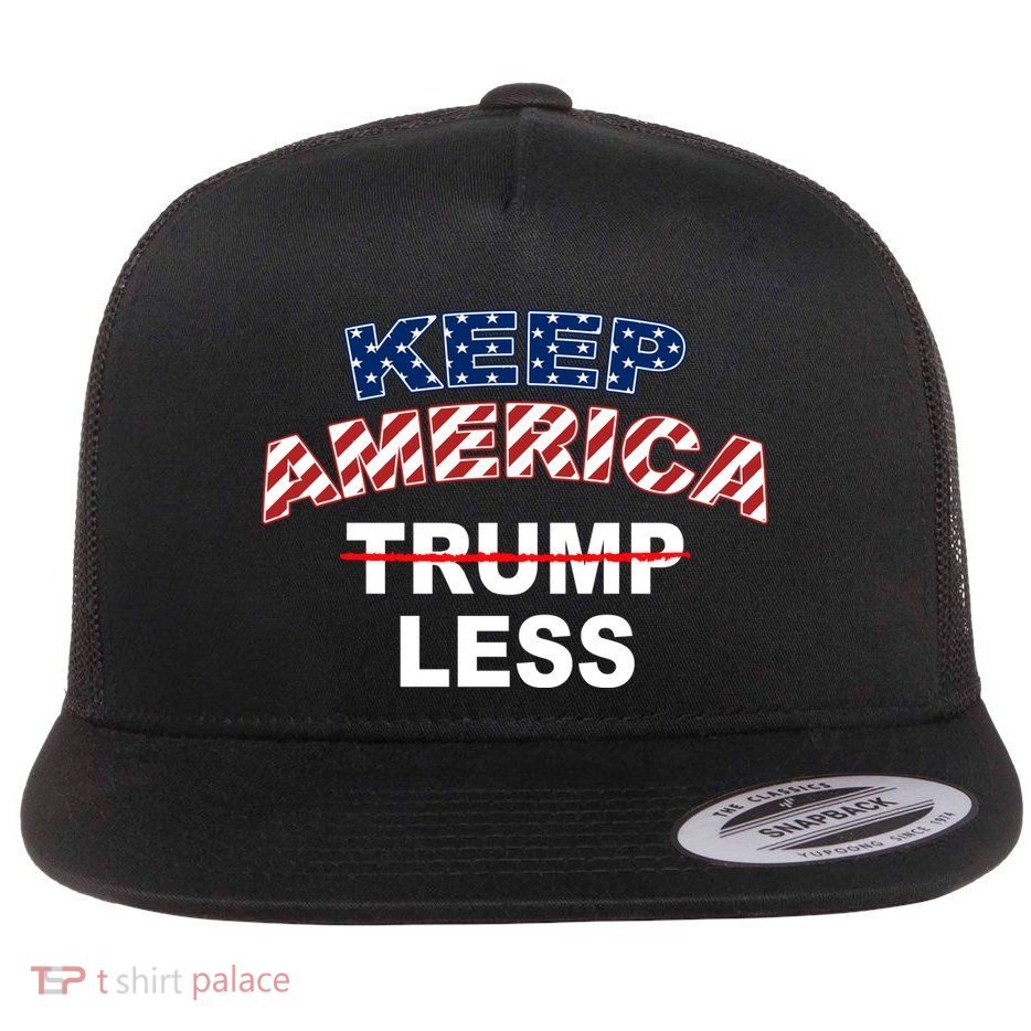 Keep America Trump Less Flat Bill Trucker Hat