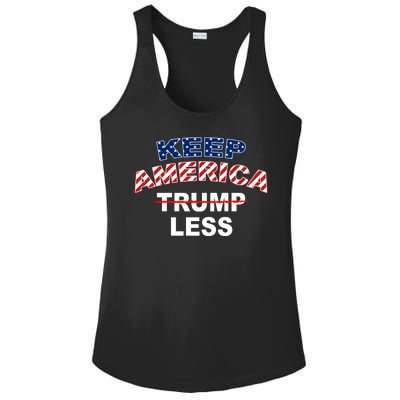 Keep America Trump Less Ladies PosiCharge Competitor Racerback Tank