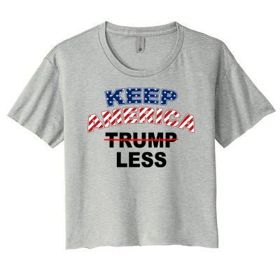 Keep America Trump Less Women's Crop Top Tee