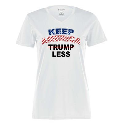 Keep America Trump Less Women's Momentum V-Neck T-Shirt