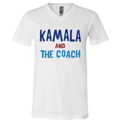 Kamala And The Coach V-Neck T-Shirt