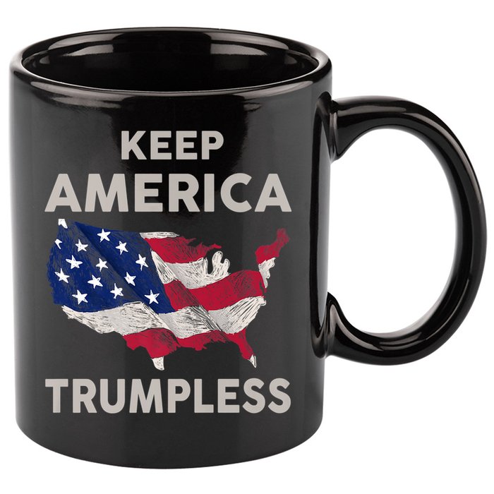 KEEP AMERICA TRUMPLESS 11oz C Handle Ceramic Mug