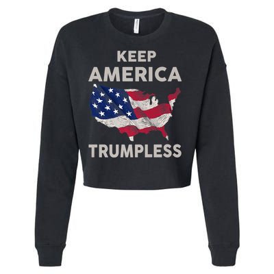 KEEP AMERICA TRUMPLESS Cropped Pullover Crew