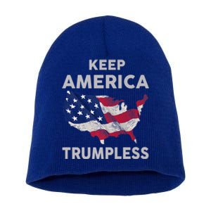 KEEP AMERICA TRUMPLESS Short Acrylic Beanie