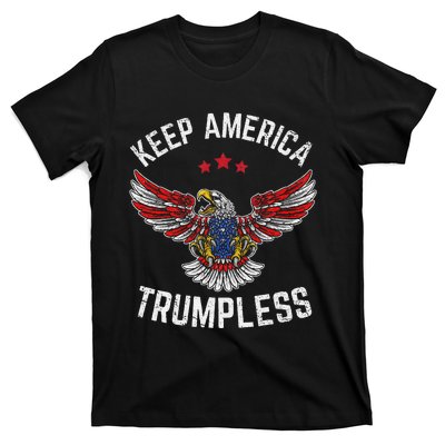 Keep America Trumpless Eagle USA Flag T-Shirt