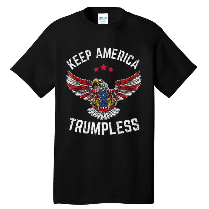 Keep America Trumpless Eagle USA Flag Tall T-Shirt