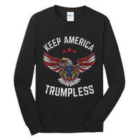 Keep America Trumpless Eagle USA Flag Tall Long Sleeve T-Shirt