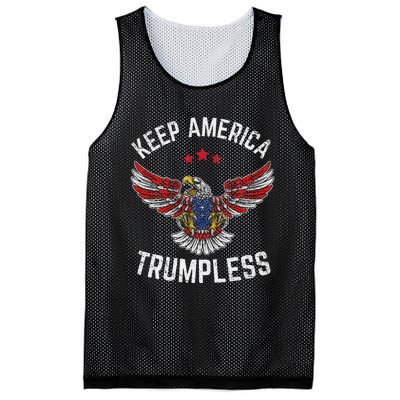 Keep America Trumpless Eagle USA Flag Mesh Reversible Basketball Jersey Tank