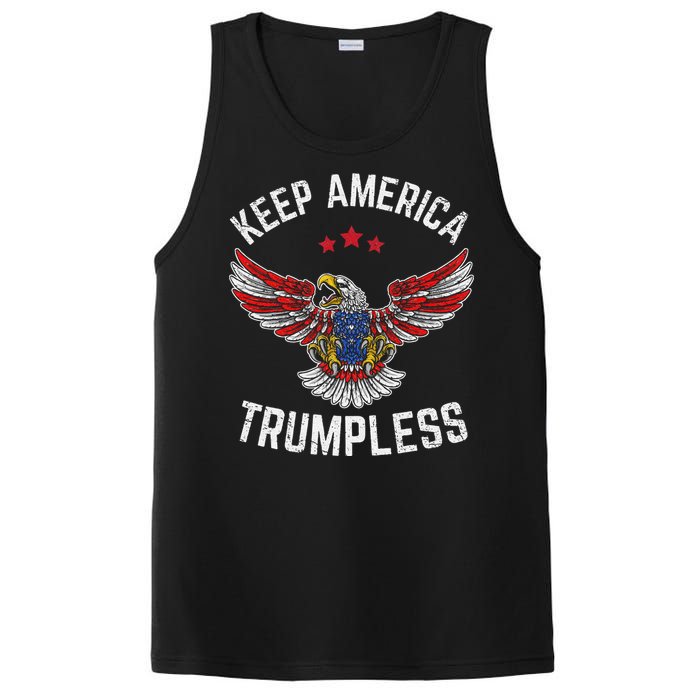 Keep America Trumpless Eagle USA Flag PosiCharge Competitor Tank