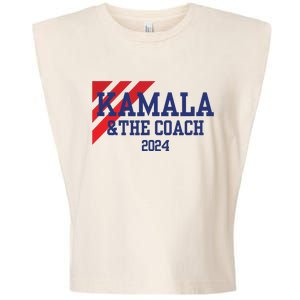 Kamala And The Coach 2024 Kamala Harris Tim Walz Garment-Dyed Women's Muscle Tee