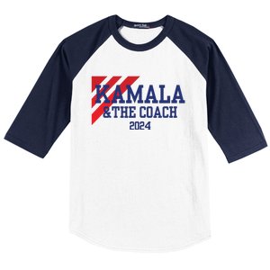 Kamala And The Coach 2024 Kamala Harris Tim Walz Baseball Sleeve Shirt