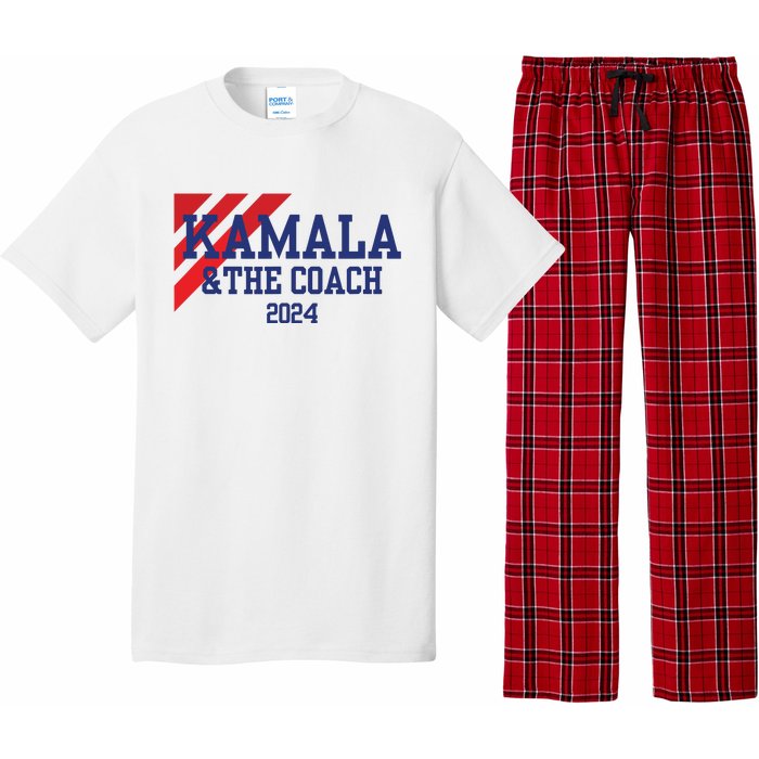 Kamala And The Coach 2024 Kamala Harris Tim Walz Pajama Set