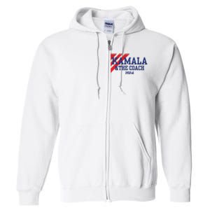 Kamala And The Coach 2024 Kamala Harris Tim Walz Full Zip Hoodie