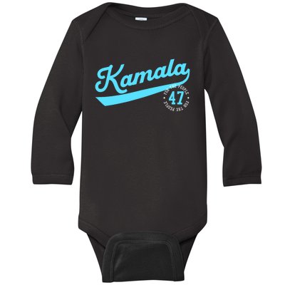 Kamala Athletic Team 47th President For The People Baby Long Sleeve Bodysuit