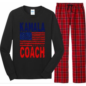 Kamala And The Coach 2024 Election Kamala Harris Tim Walz Long Sleeve Pajama Set