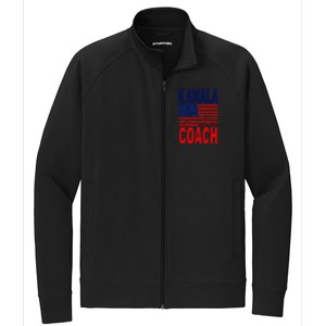 Kamala And The Coach 2024 Election Kamala Harris Tim Walz Stretch Full-Zip Cadet Jacket