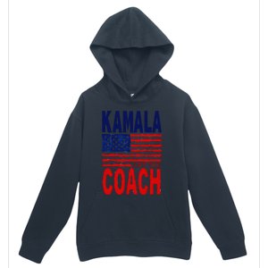 Kamala And The Coach 2024 Election Kamala Harris Tim Walz Urban Pullover Hoodie