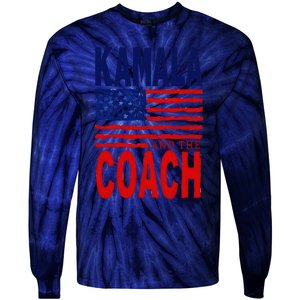 Kamala And The Coach 2024 Election Kamala Harris Tim Walz Tie-Dye Long Sleeve Shirt