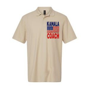 Kamala And The Coach 2024 Election Kamala Harris Tim Walz Softstyle Adult Sport Polo