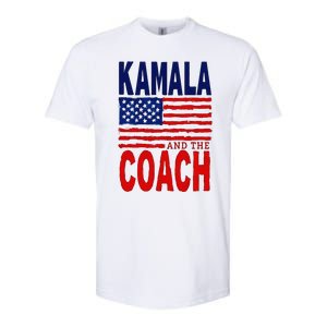 Kamala And The Coach 2024 Election Kamala Harris Tim Walz Softstyle CVC T-Shirt