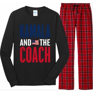 Kamala And The Coach 2024 Election Kamala Harris Tim Walz Long Sleeve Pajama Set