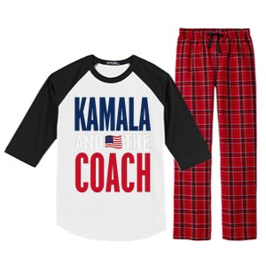 Kamala And The Coach 2024 Election Kamala Harris Tim Walz Raglan Sleeve Pajama Set