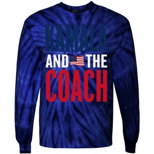 Kamala And The Coach 2024 Election Kamala Harris Tim Walz Tie-Dye Long Sleeve Shirt