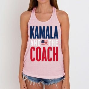 Kamala And The Coach 2024 Election Kamala Harris Tim Walz Women's Knotted Racerback Tank