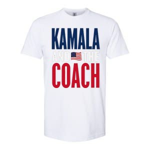 Kamala And The Coach 2024 Election Kamala Harris Tim Walz Softstyle CVC T-Shirt