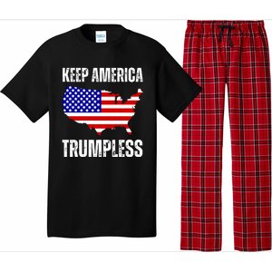 Keep America Trumpless 2024 Usa Map Pajama Set